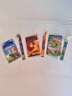 Set of 3 Upcycled VHS Journals, Lion King, Lion King 2, Once Upon a Forest